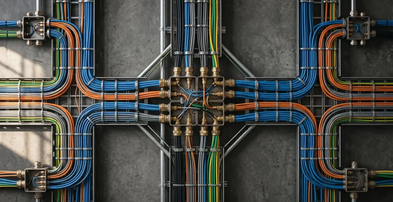 Schéma conceptuel d'une infrastructure réseau pour affichage dynamique en environnement industriel