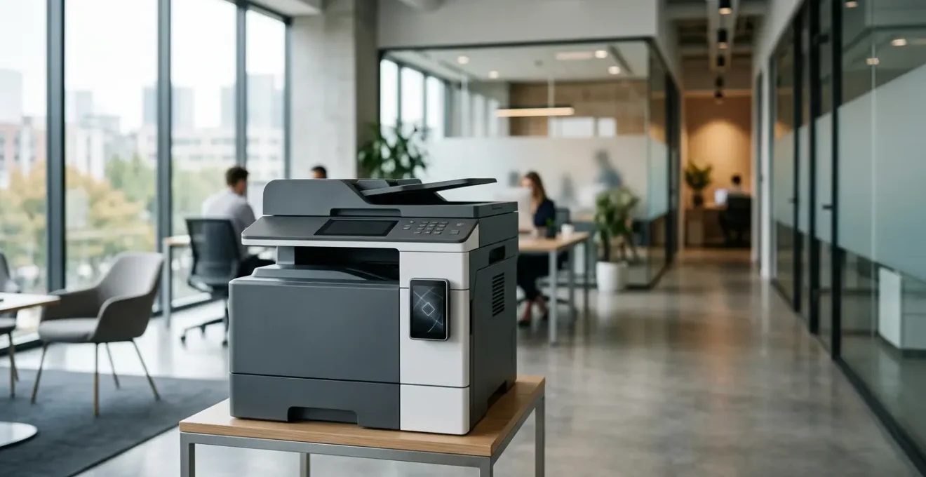 Système de libération sécurisée pour imprimante professionnelle avec badge d'authentification