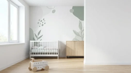 Espace de vie sain et apaisant avec impression murale sécurisée adaptée aux enfants et aux environnements médicaux