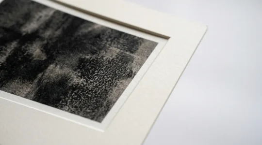 Rendu photographique professionnel illustrant la conservation des encres pigmentées pour tirages d'art