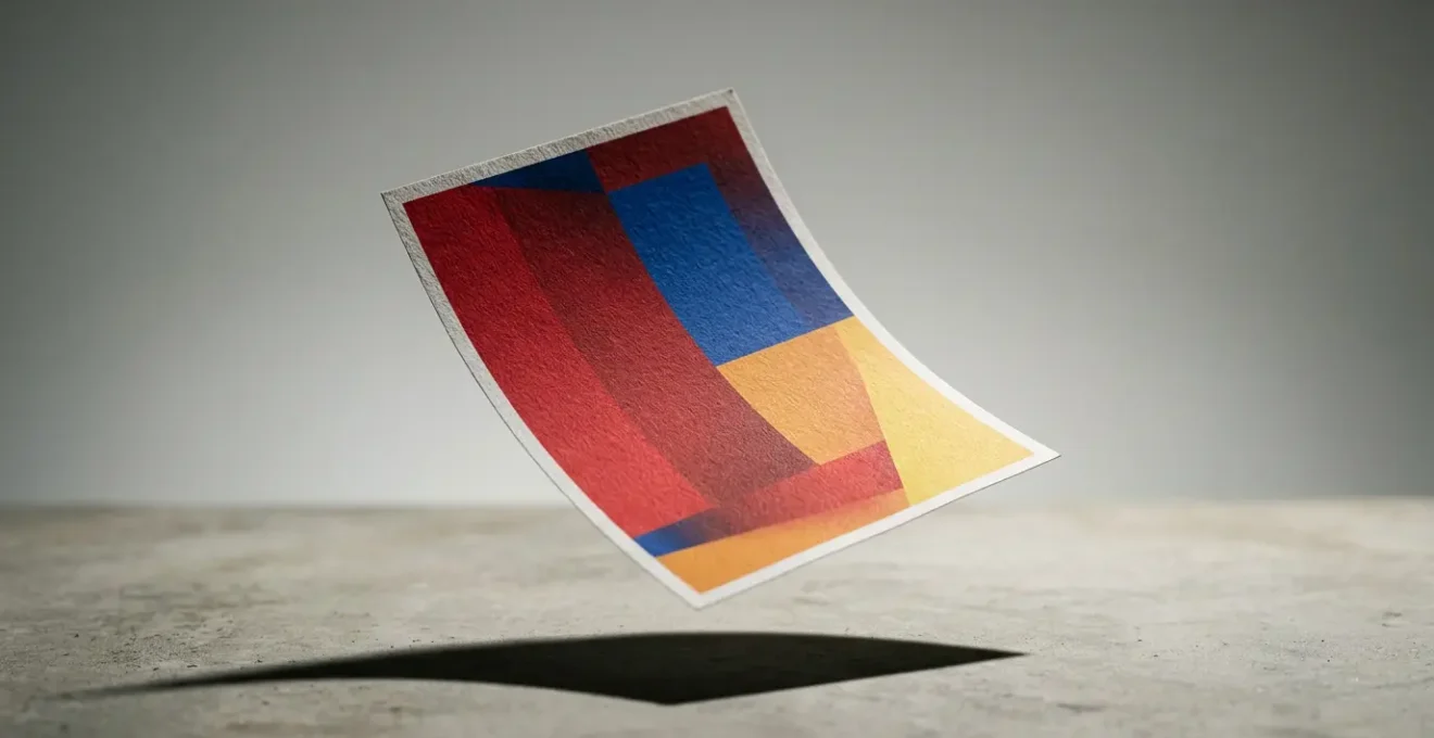 Concept abstrait de l'impact visuel du message imprimé sur la perception humaine