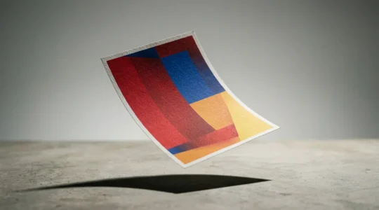 Concept abstrait de l'impact visuel du message imprimé sur la perception humaine