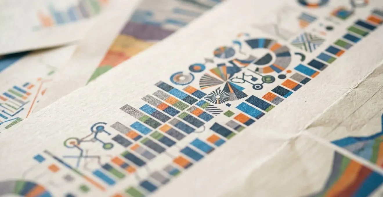 Interface de reporting montrant les indicateurs de performance d'impression par département