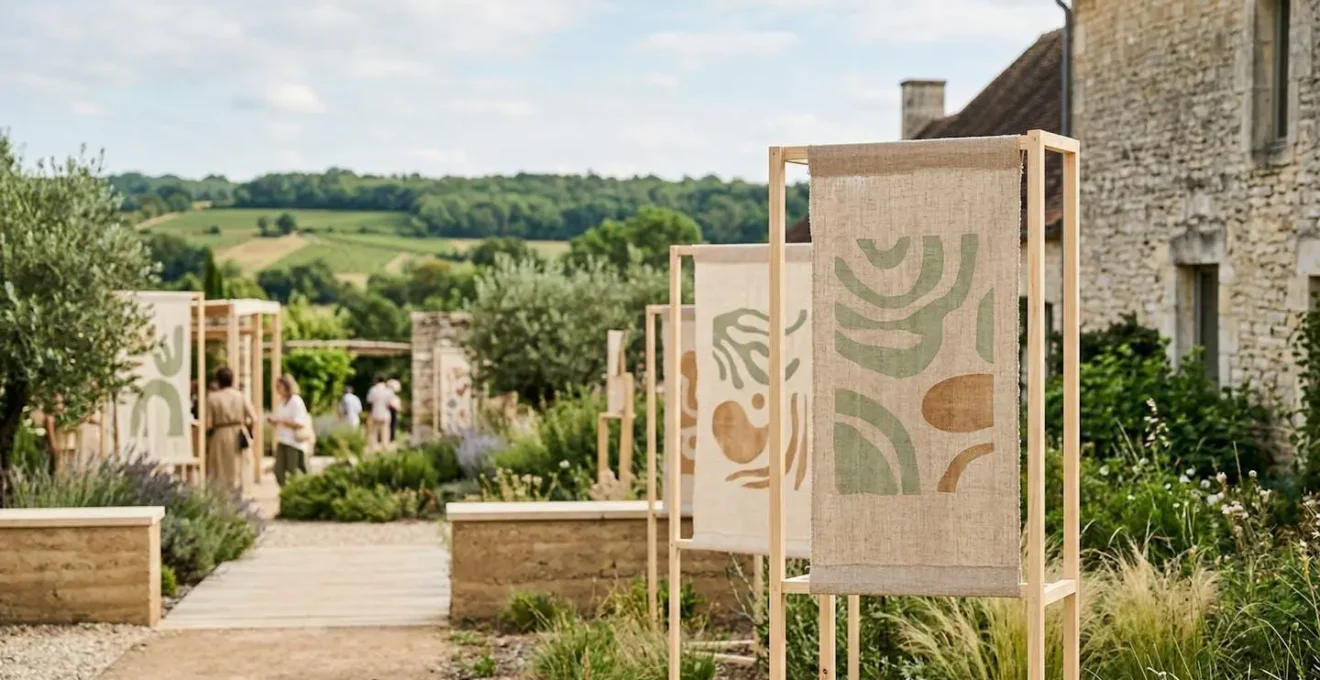 Support textile écologique pour signalétique événementielle durable en France